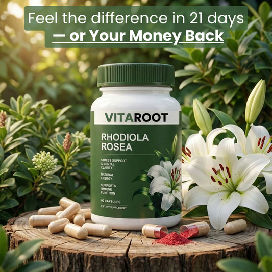 VitaRoots Rhodiola Capsules | Stress, Energy & Focus Support